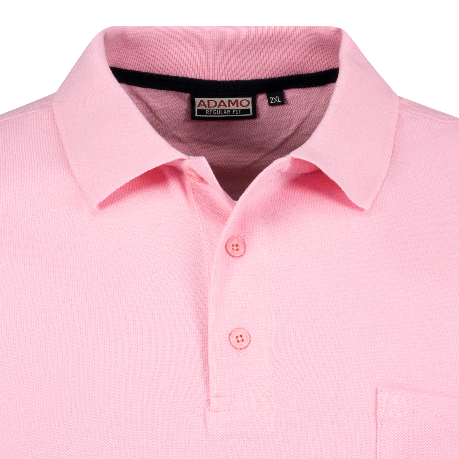Short sleeve polo shirt REGULAR FIT series Keno by Adamo in pink up to oversize 10XL