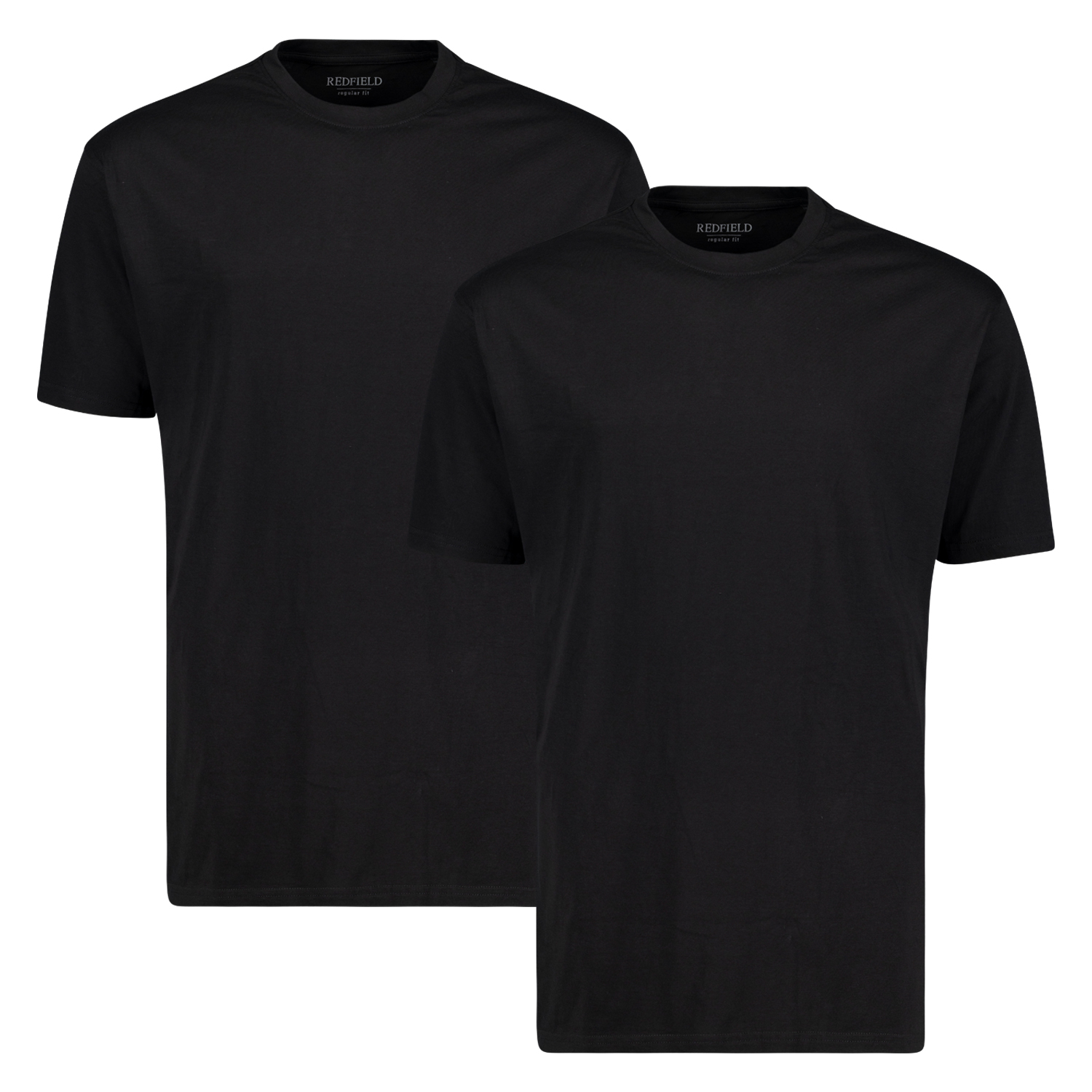 Pair of two crew neck t-shirts in black by Redfield in extra large sizes until 10XL