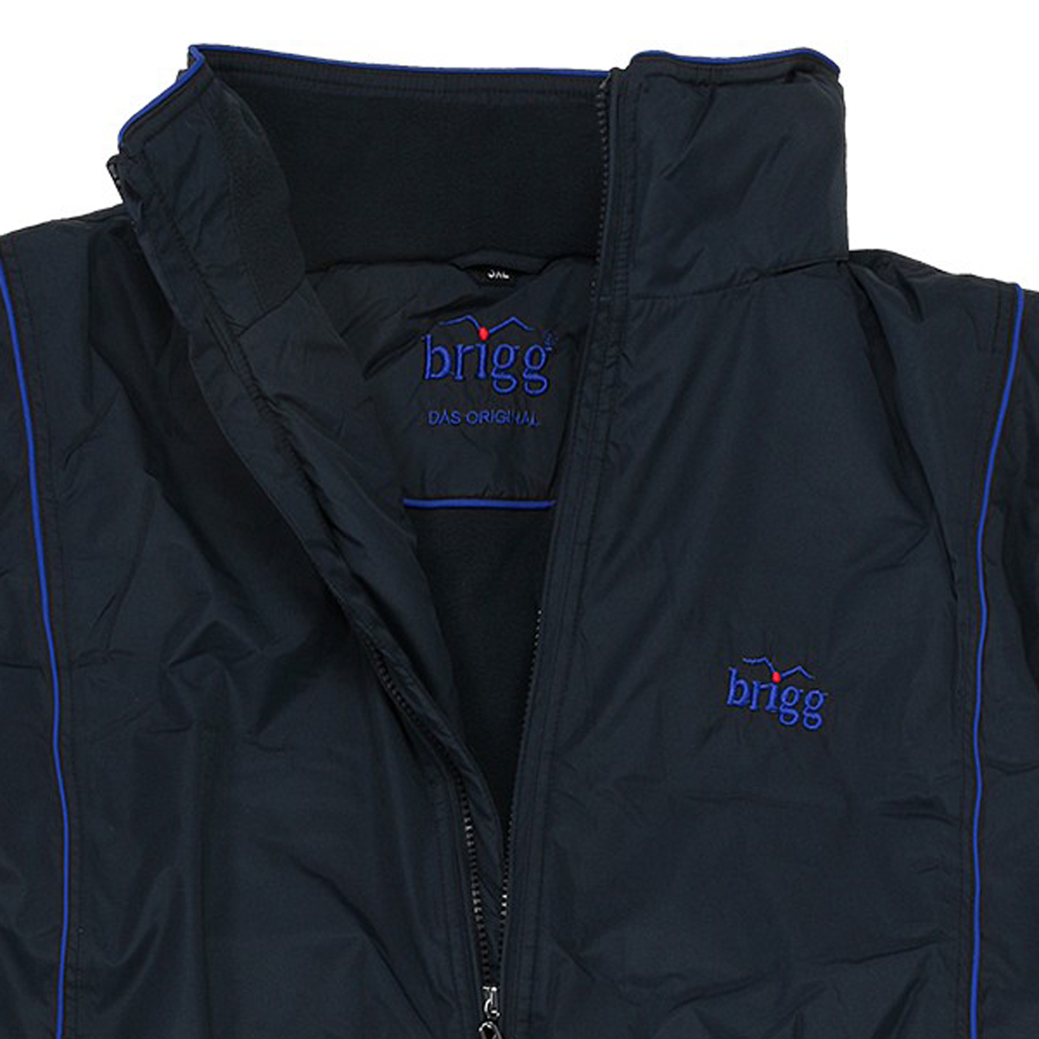 Wasserdichte Jacke in Übergrößen, dunkelblau-royalblau von Brigg bis 14XL