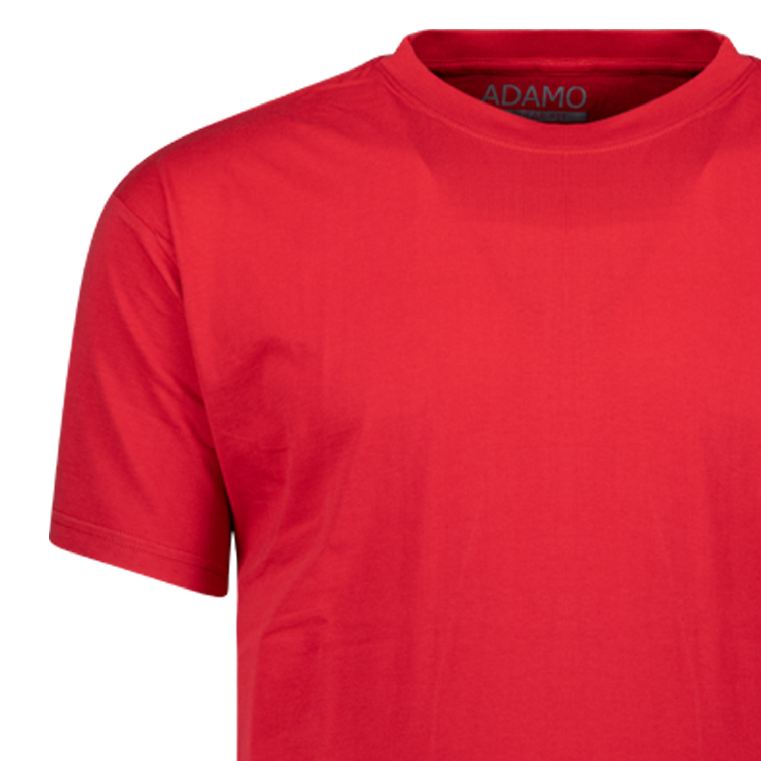 Rotes Herren Übergrößen Shirt 2XL-10XL von ADAMO Modell Kevin REGULAR FIT mit Rundhals