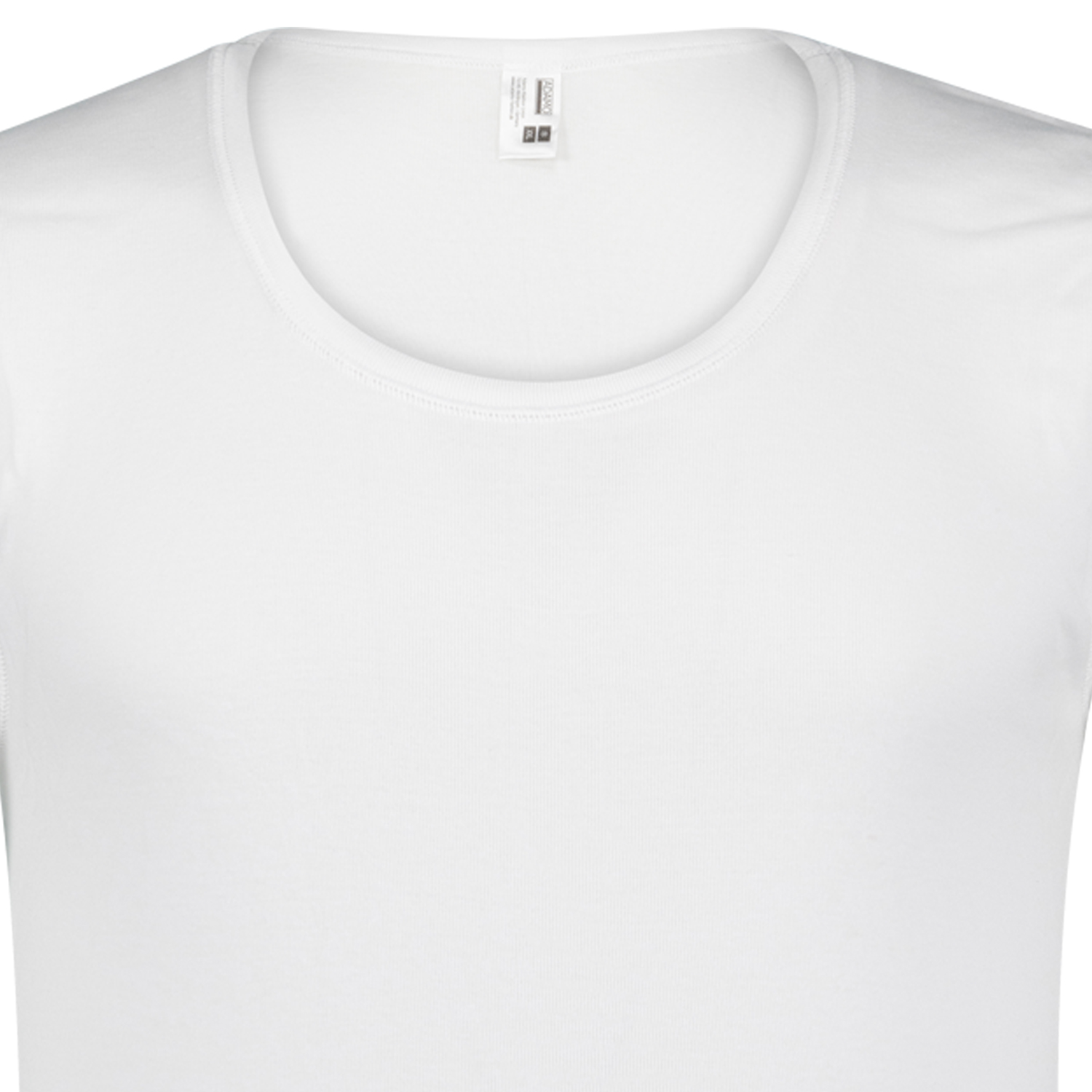 Weißes Cityshirt ohne Arm von ADAMO in großen Größen bis 20
