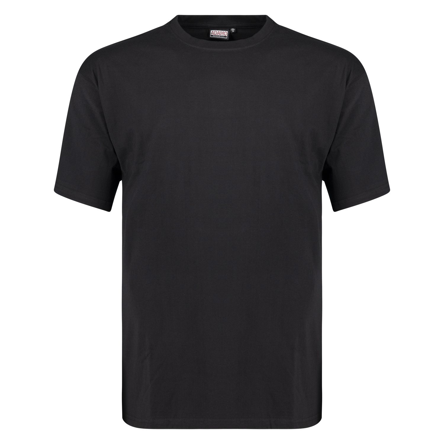 Adamo Kurzarmshirt mit Rundhals schwarz Heavy Jersey Serie Bud Regular Fit bis Übergröße 12XL