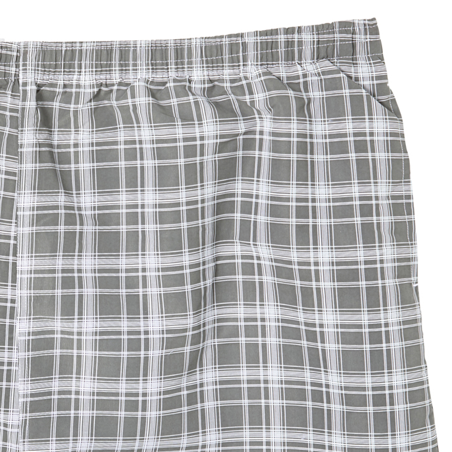 Swim shorts in grey-white checkered by eleMar up to oversize 10XL