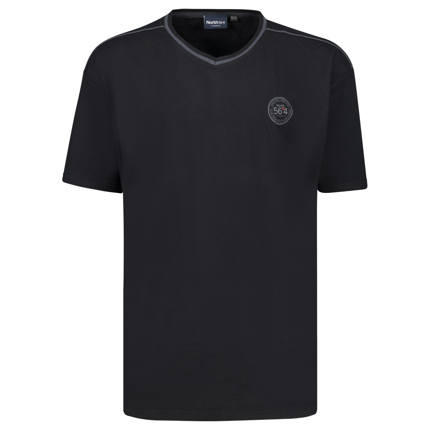 Herren T-Shirt von North 56°4 in Schwarz große Größen von 3XL - 8XL