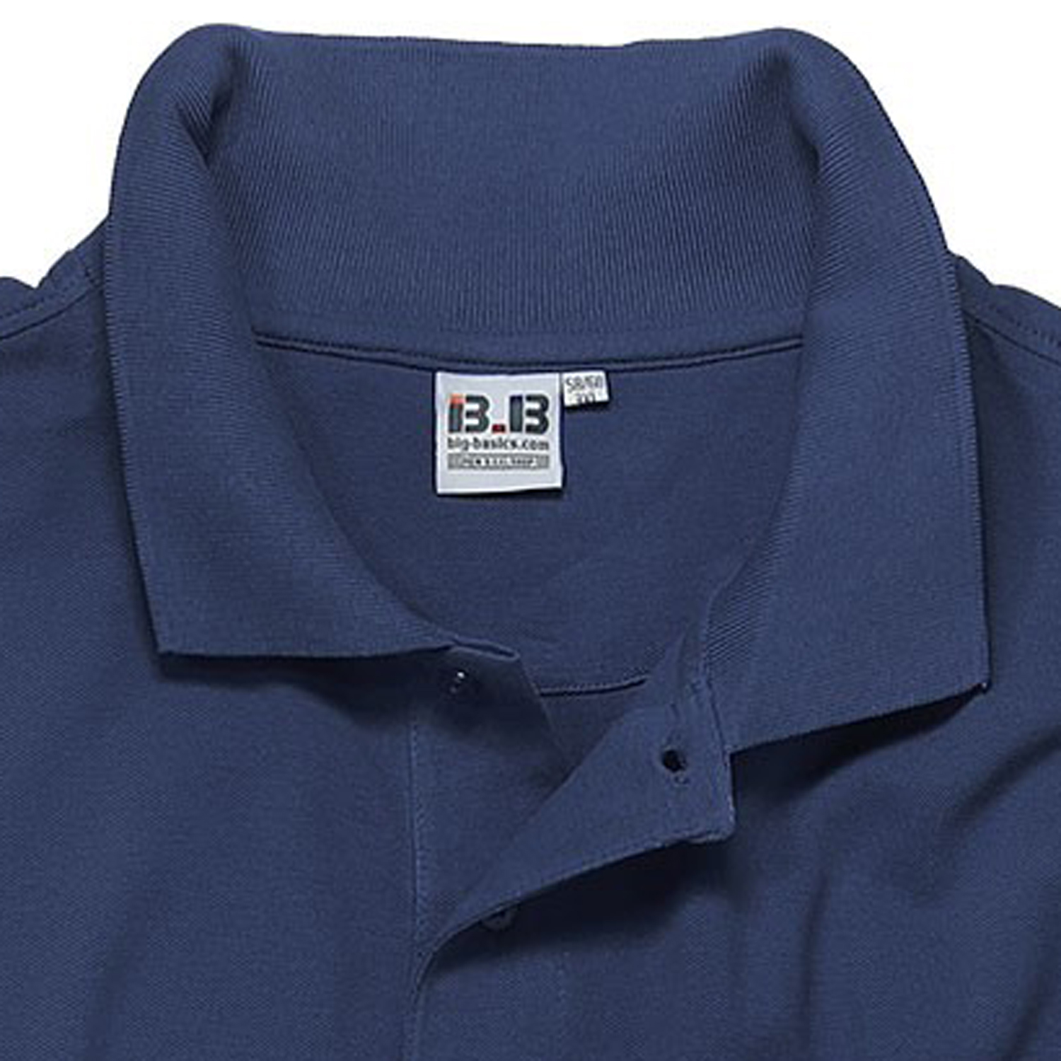Darkblue polo shirt by Big-Basics in oversizes up to 8XL