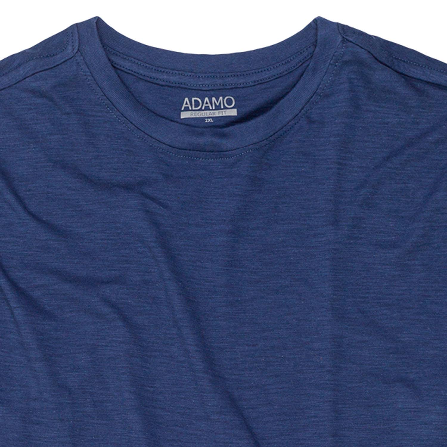 REGULAR FIT Kurzarmshirt von ADAMO mit Slub-Effekt jeansblau für Herren Übergrößen 2XL-12XL Modell Kevin
