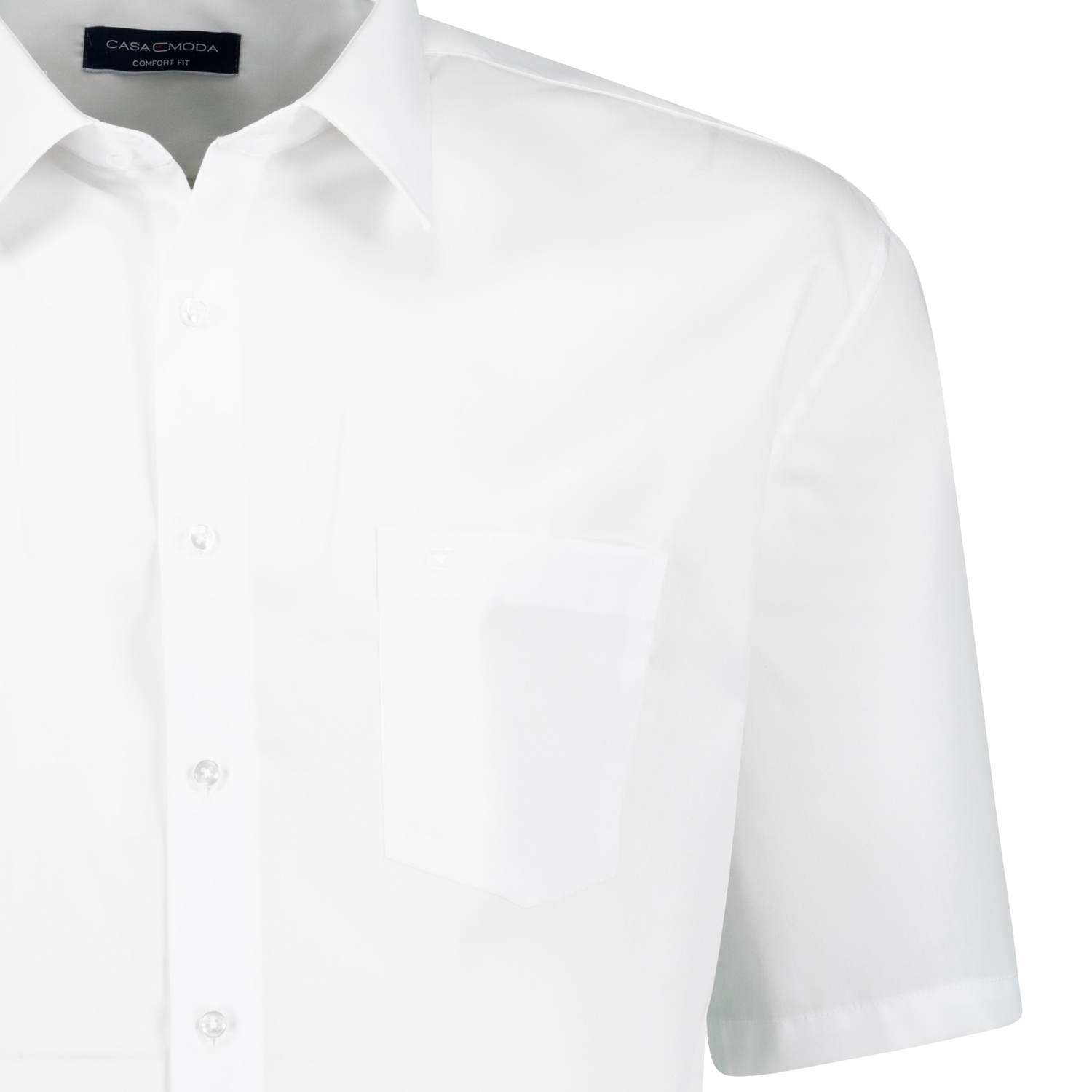 Weißes kurzärmliges Herren Hemd von Casamoda bügelfrei in Übergrößen bis 7XL