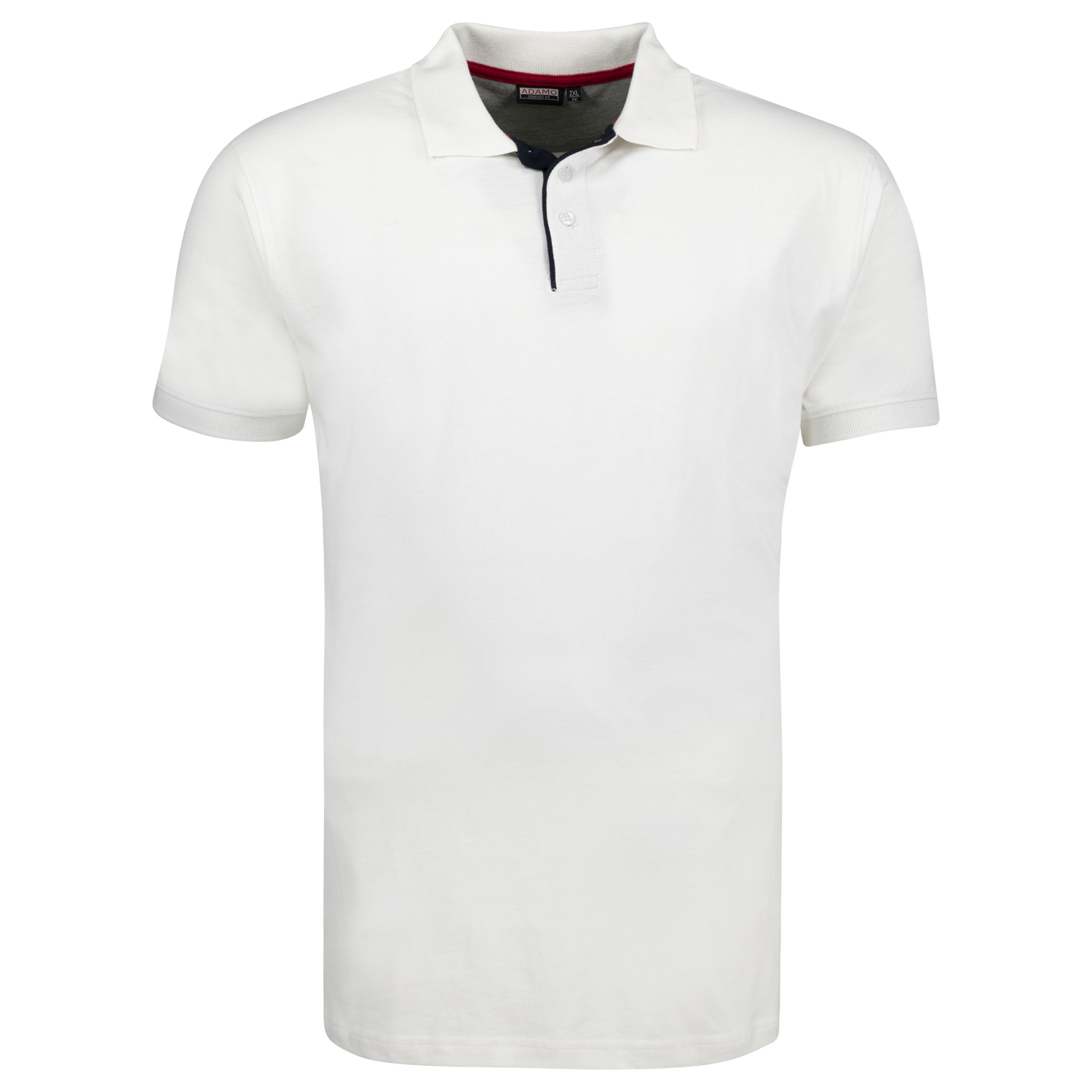 Short sleeve polo shirt COMFORT FIT series Pablo by Adamo in white up to oversize 12XL