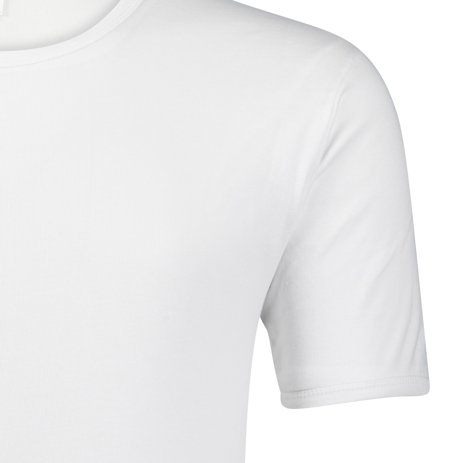 Weisses T-Shirt ROYAL in Feinripp von ADAMO-Fashion bis Übergröße 20