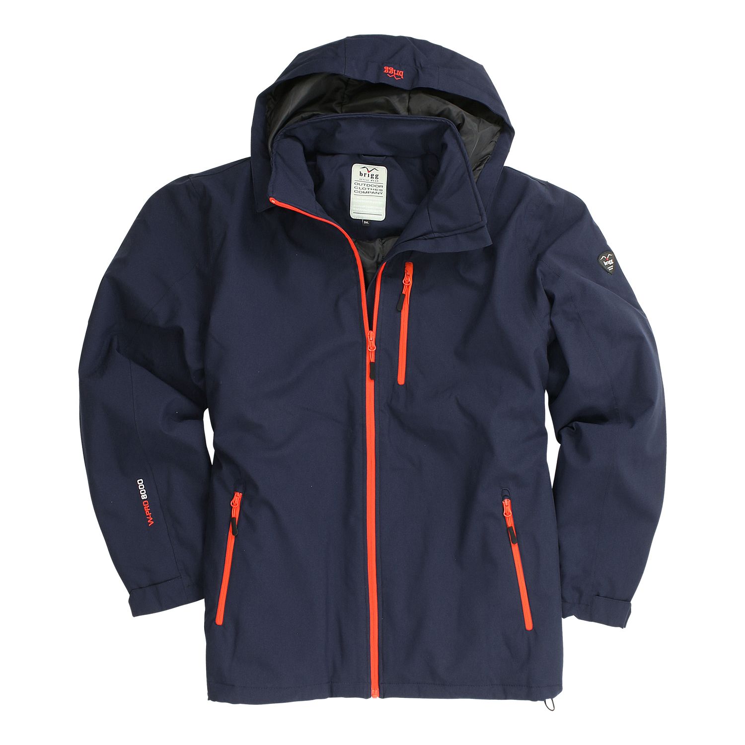 Lined softshell jacket in dark blue by Brigg in oversizes up to 10XL