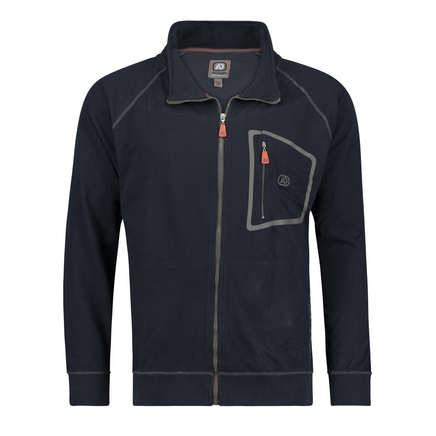 Sweatjacket "Manuel" for men by Adamo in navy oversizes up to 14XL