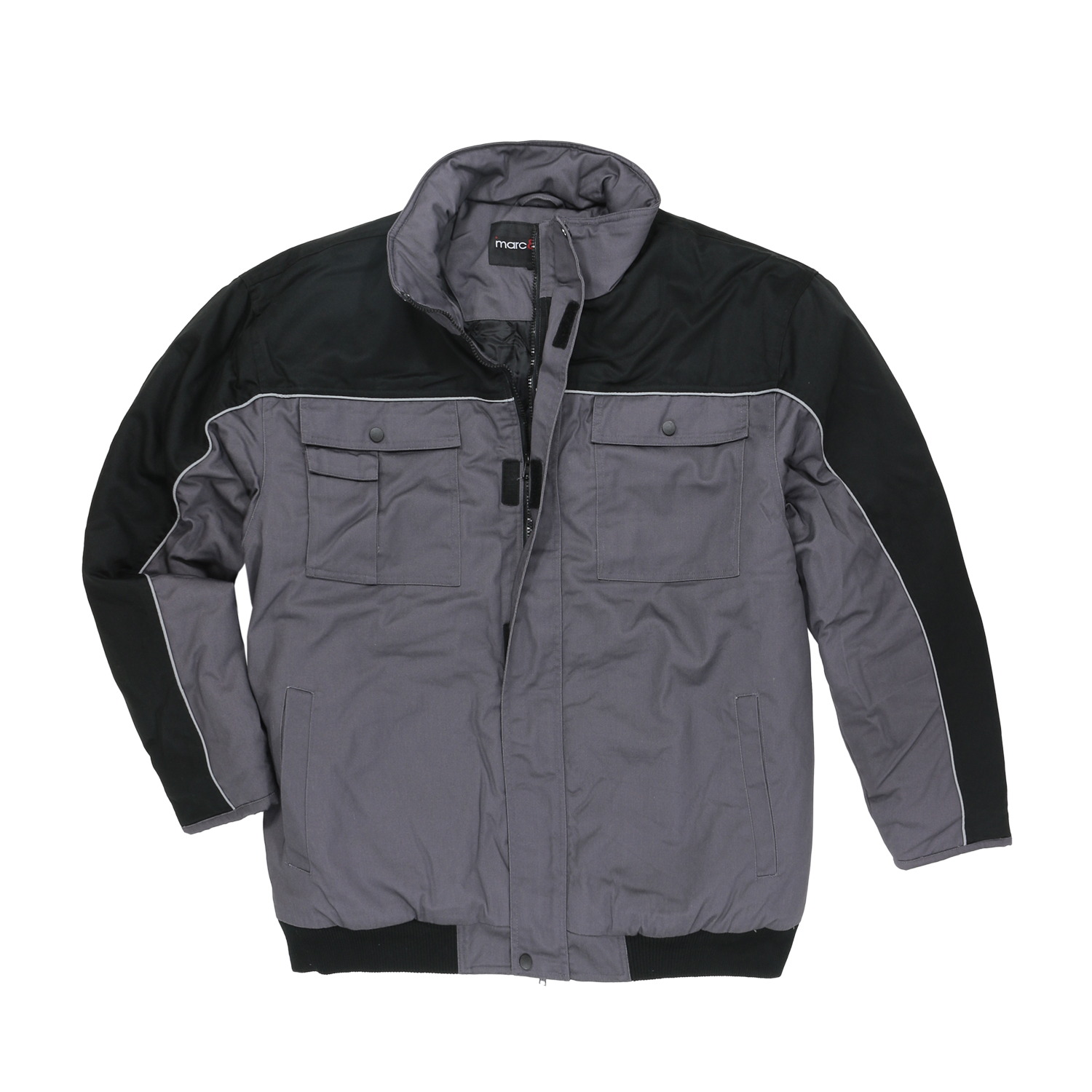 Working jacket in grey by marc&mark in extra large sizes up to 10XL