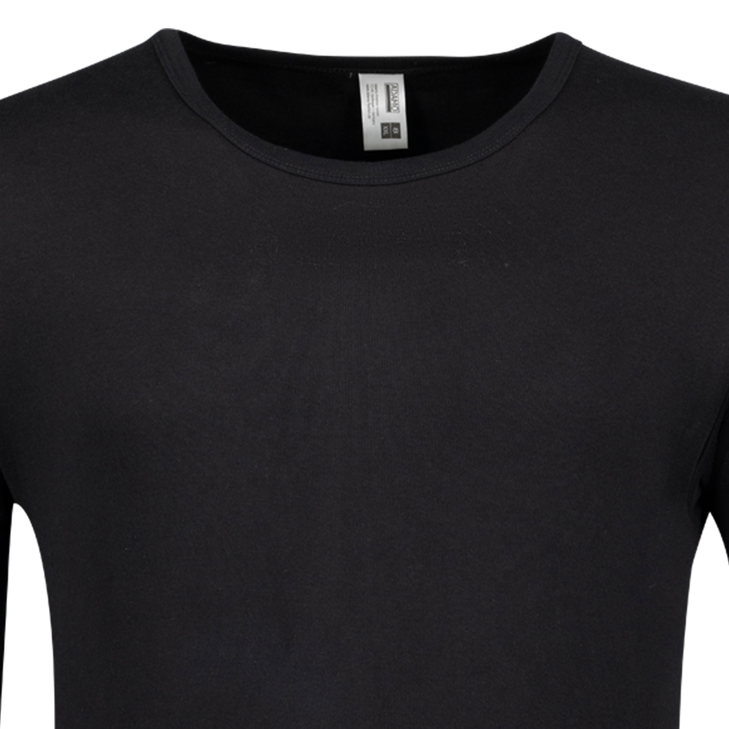 Langärmliges Feinripp Unterhemd ROYAL in schwarz von ADAMO bis Übergröße 20