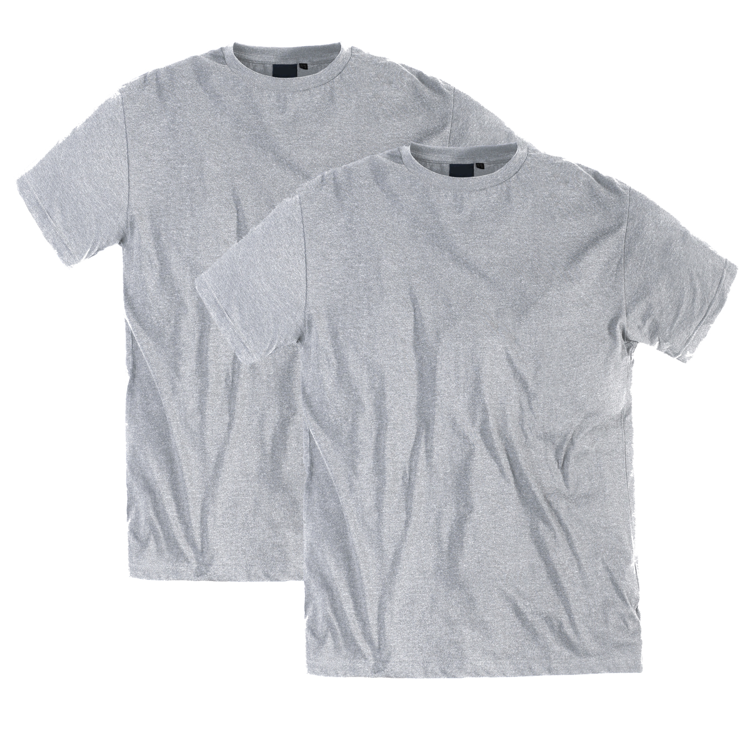 Übergrößen T-Shirt für Männer in graumeliert von Replika bis 8XL im 2er Pack