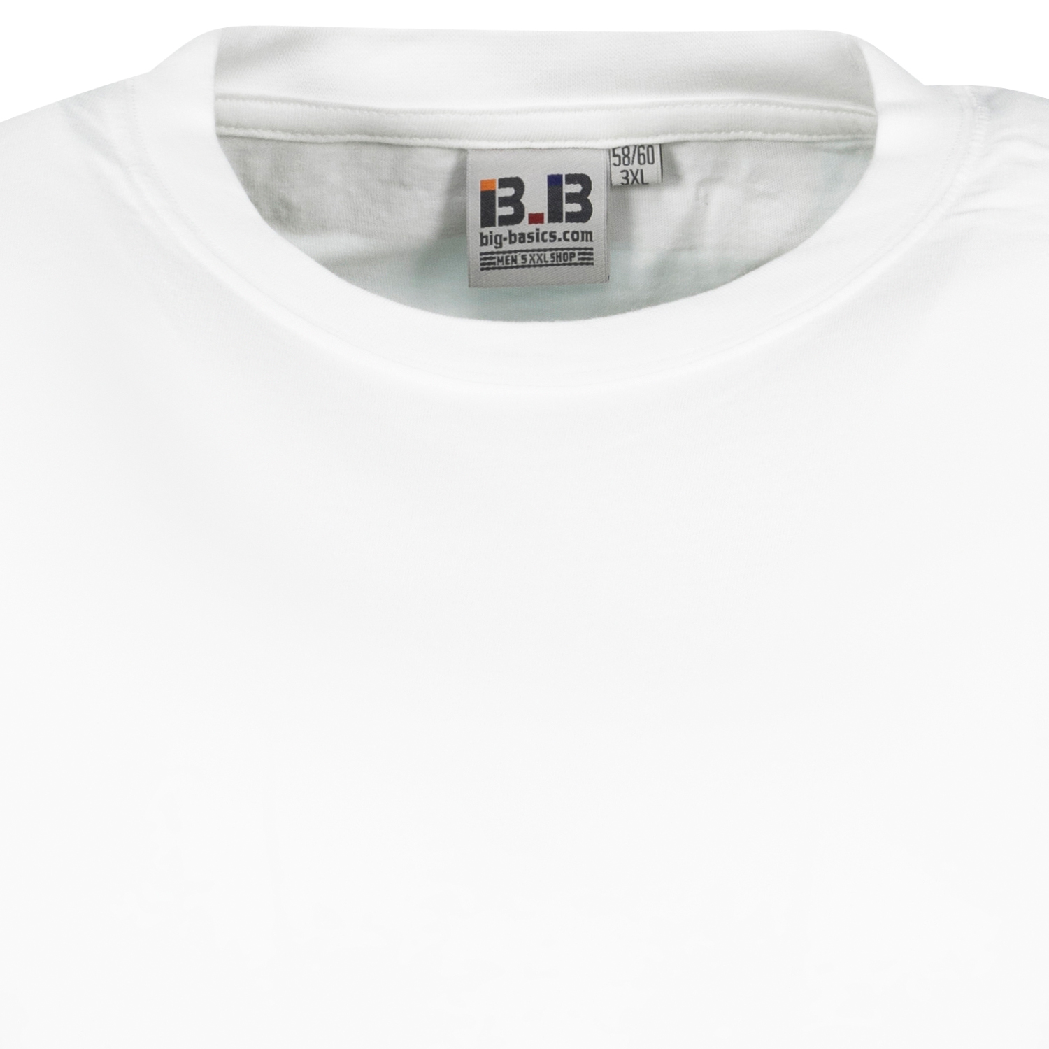 Weißes T-Shirt im Doppelpack von Big Basics in Übergrößen bis 8XL
