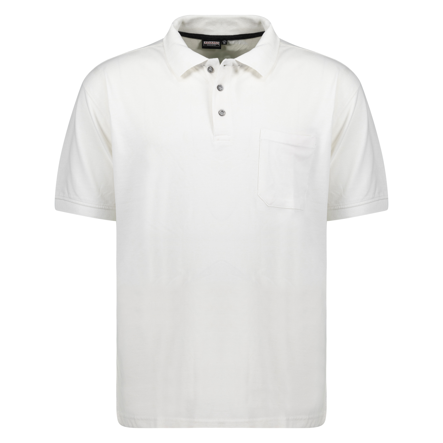 Short sleeve polo shirt REGULAR FIT series Klaas by Adamo in white up to oversize 10XL