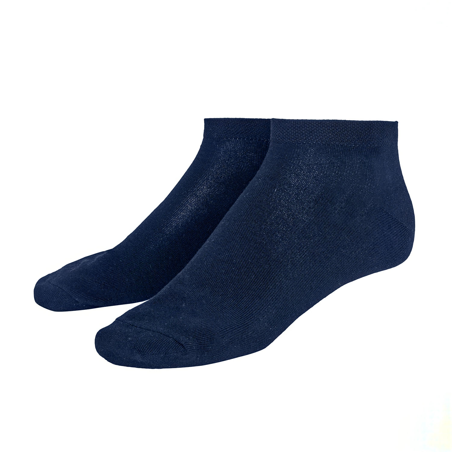 Men's sneaker socks in navy pack of four up to size 51/54