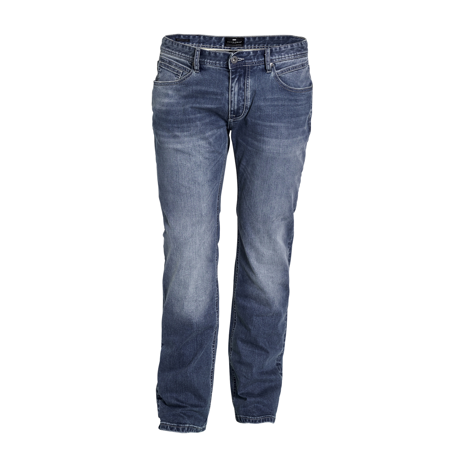 Blue used wash Jeans for men by Replika in oversizes up to 62/34