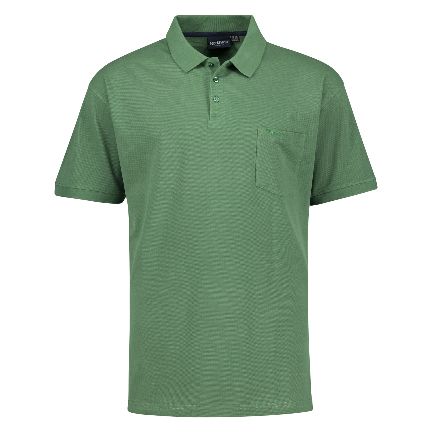 Pique Poloshirt in grün für Herren von Greyes/North 56°4 Übergrößen 3XL - 8XL