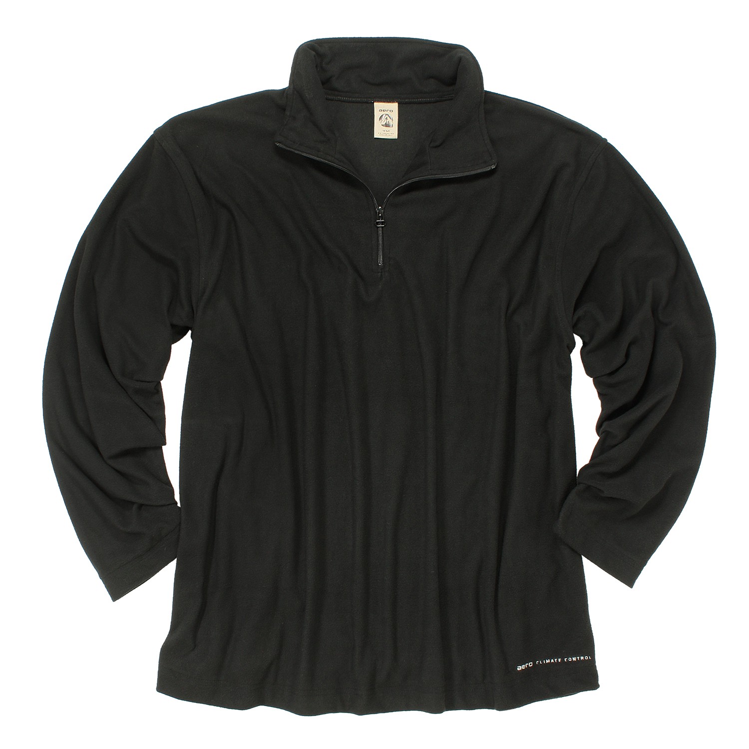 Black Fleece Pullover by Aero in plus sizes