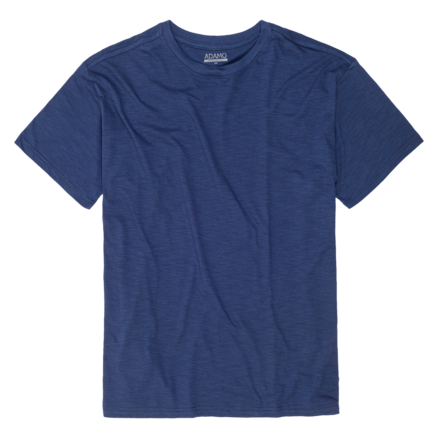 REGULAR FIT Kurzarmshirt von ADAMO mit Slub-Effekt jeansblau für Herren Übergrößen 2XL-12XL Modell Kevin