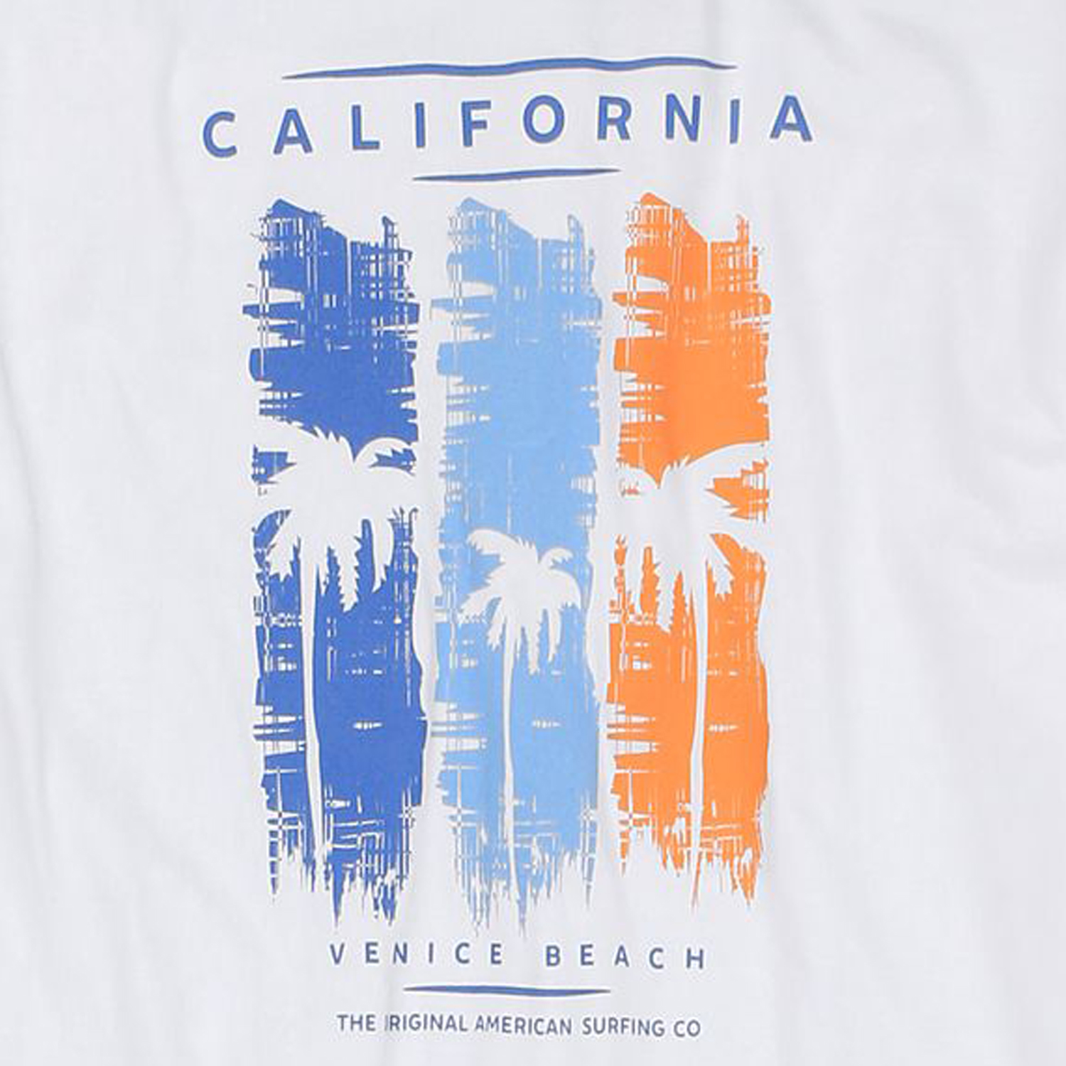 T-shirt "California" in white with imprint by Adamo for men up to oversize 12XL
