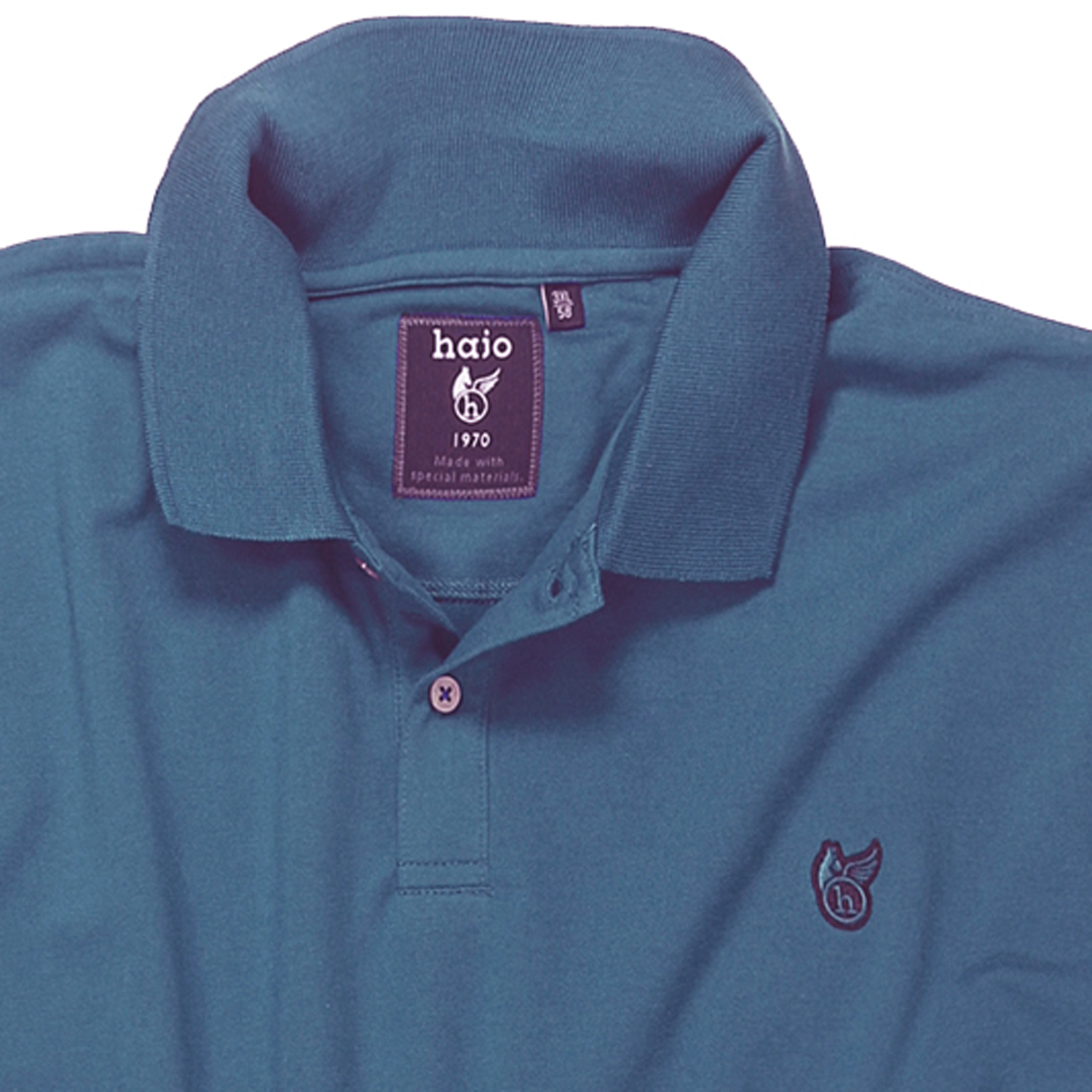 Blaues, kurzärmliges Poloshirt "stay fresh" von hajo in Übergrößen bis 7XL 