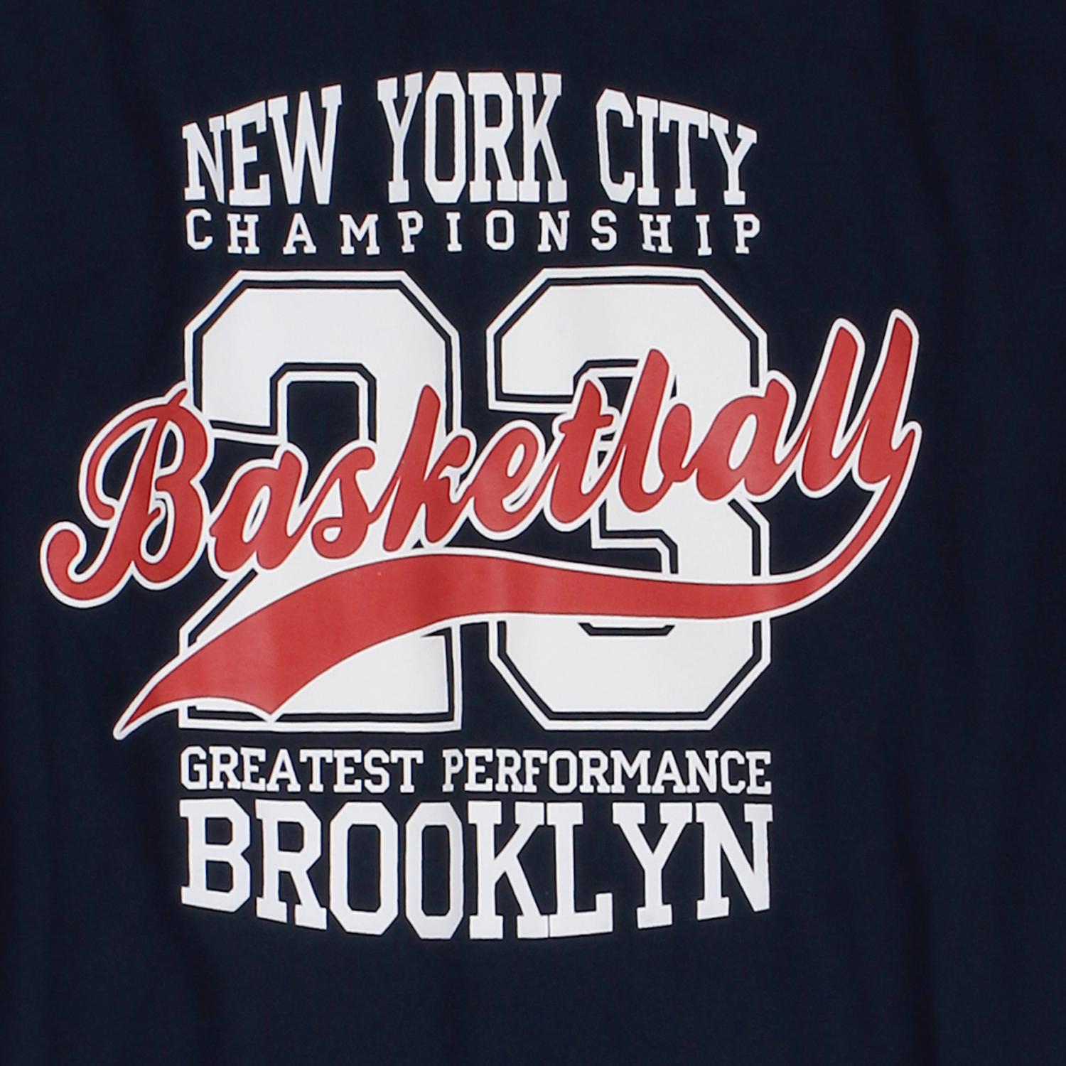 T-shirt series BRKLN BASKETBALL by Adamo in navy with imprint up to oversize 12XL