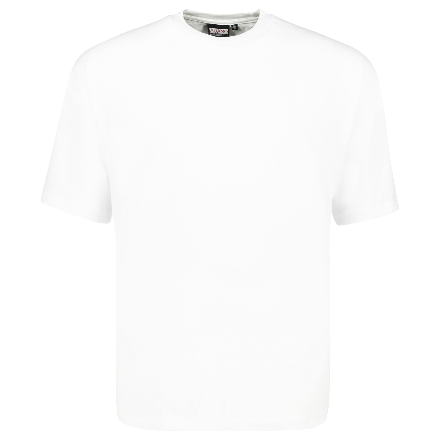 Weißes XXL T-Shirt COMFORT FIT von ADAMO im Doppelpack bis 12XL