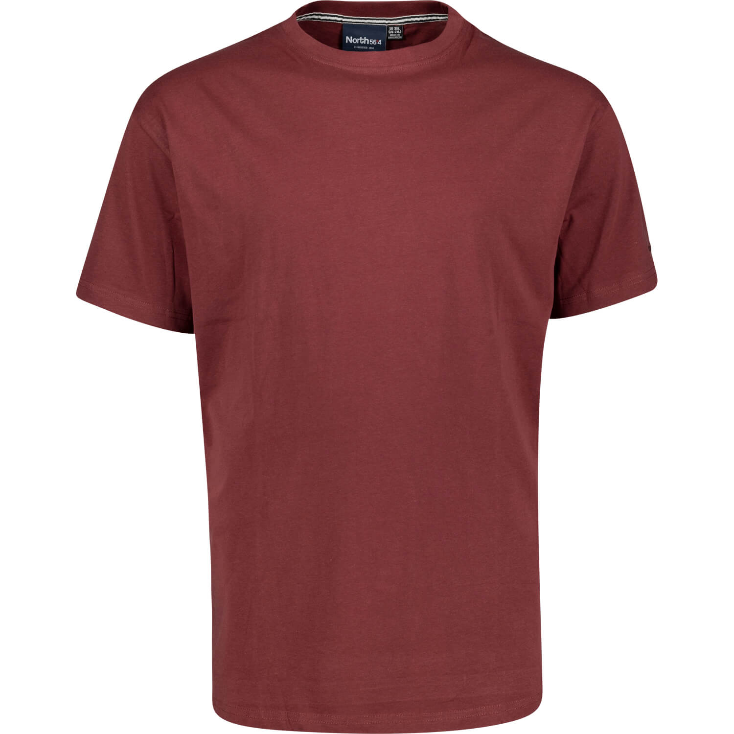 Basic-T-Shirt in weinrot - In Übergrößen bis 8XL