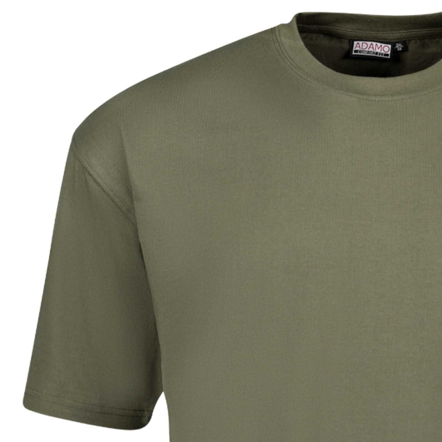 T-shirts in olive COMFORT FIT series Marlon by Adamo for men up to oversize 12XL - double pack