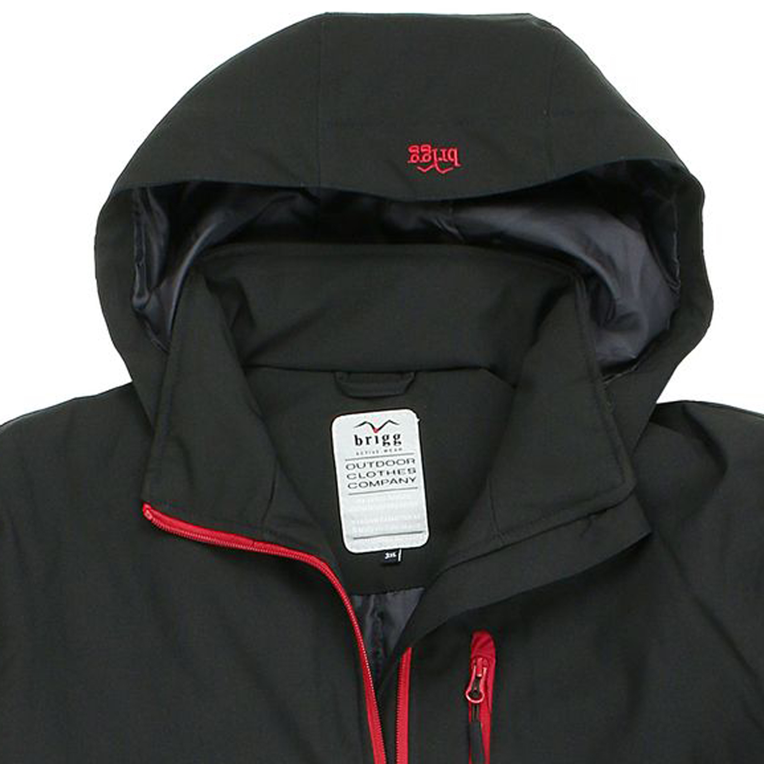 Lined softshell jacket in black by Brigg in oversizes up to 10XL
