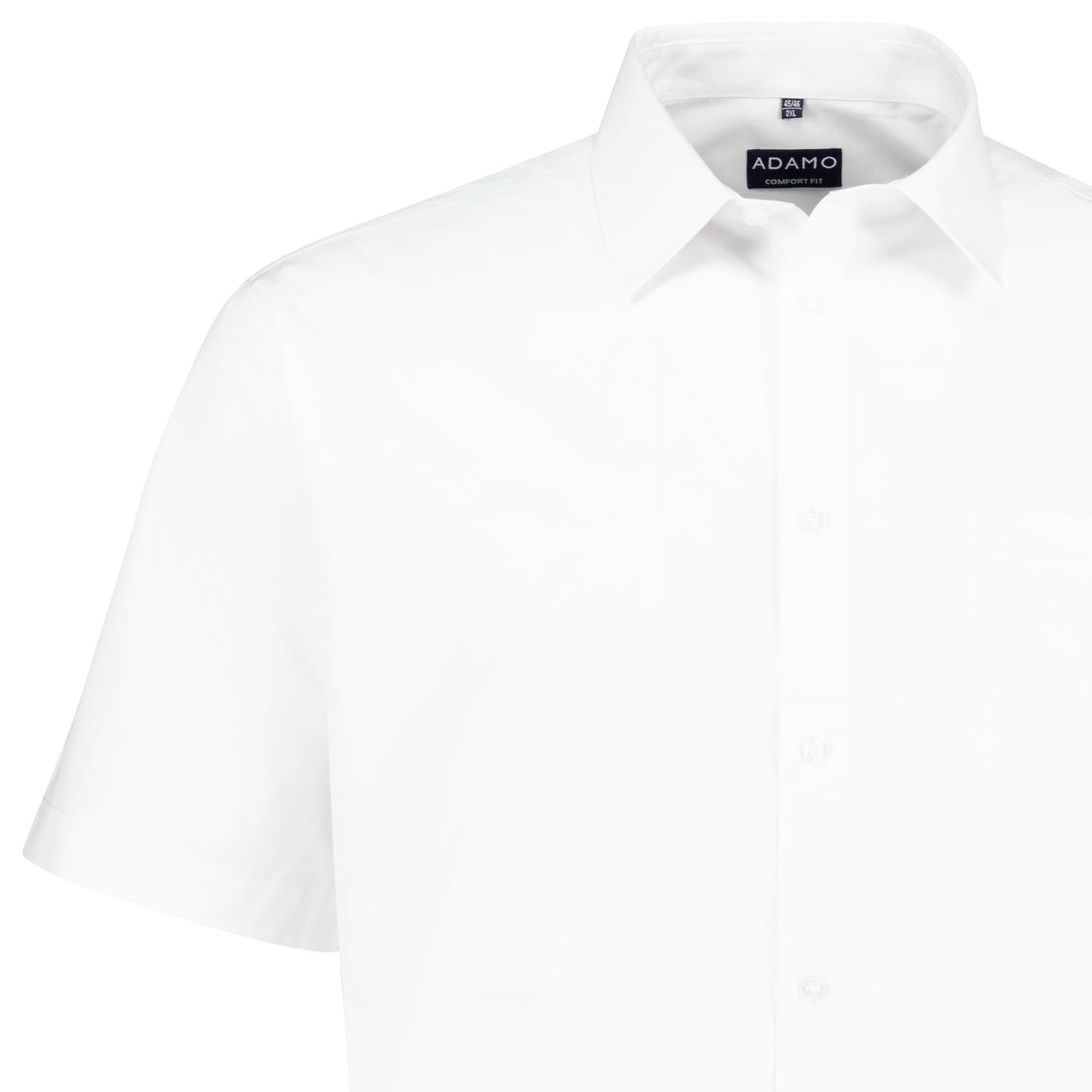 Men's Business Shirt Short-Sleeved white Comfort Fit series Warren by ADAMO up to oversize 10XL