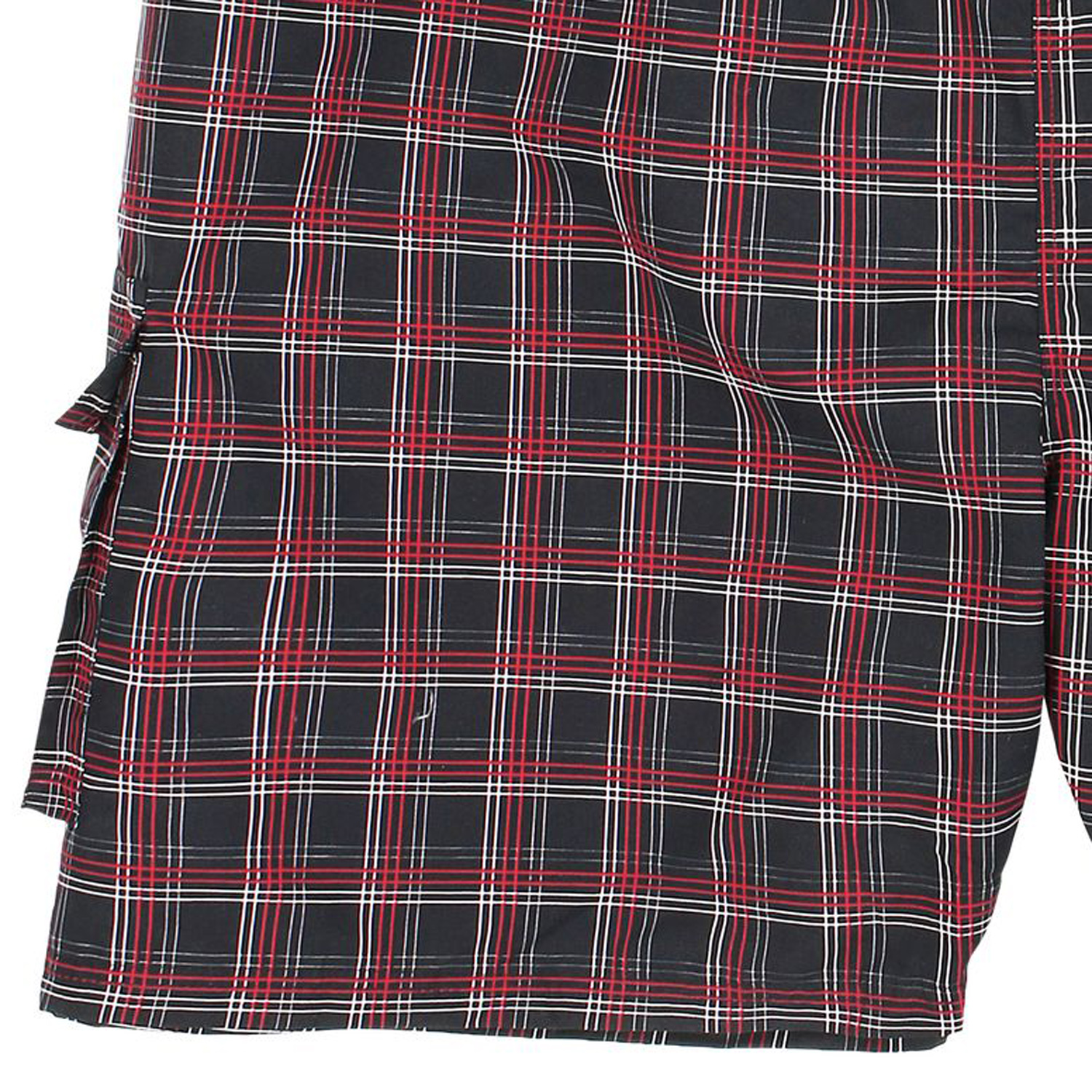 Swimming trunks in black-red-white-checked by eleMar up to oversize 10XL