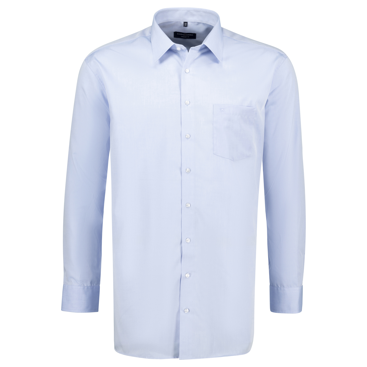 Herren Langarm- Hemd in hellblau von Casa Moda in Übergrößen bis 7XL