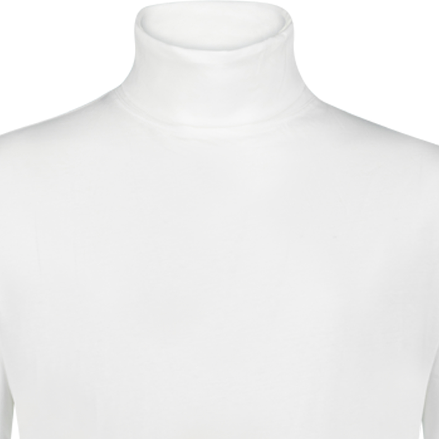 ADAMO longsleeve COMFORT FIT for men in white with turtle neck up to size 12XL