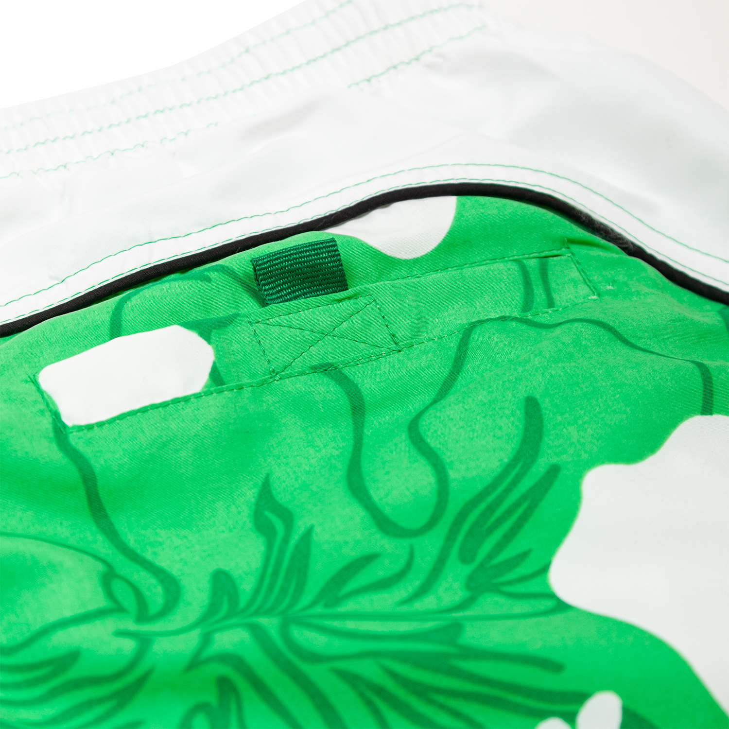 Badeshorts von eleMar in grün-weiß für Herren Übergrößen 2XL bis 6XL gemustert