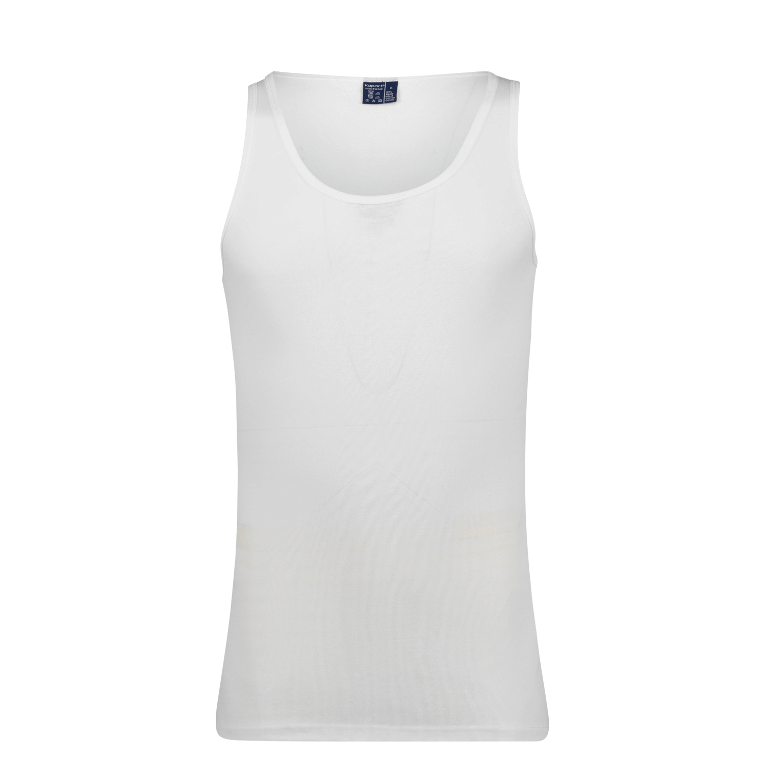 Unterhemd - Weiß mit Feinripp / KAPART - Größen bis 20