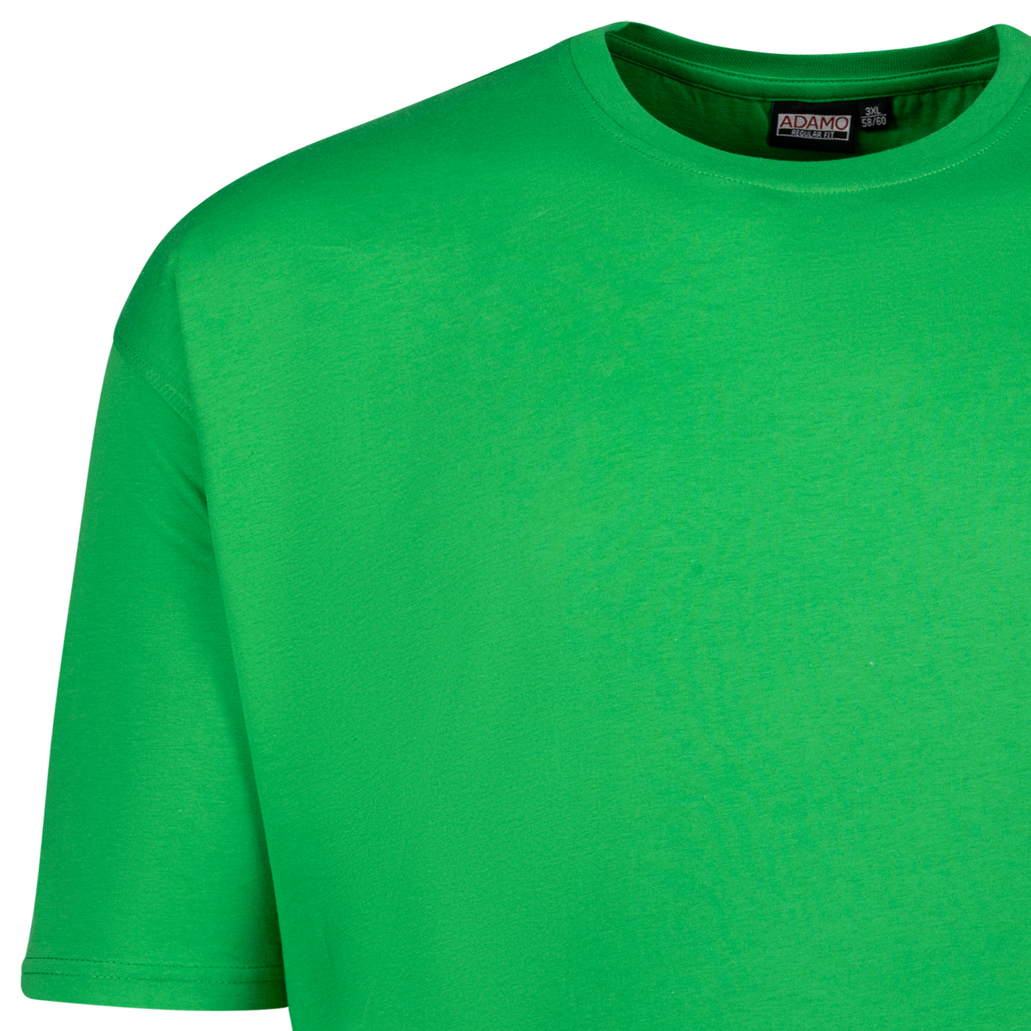 Grünes Herren Übergrößen Shirt 3XL - 8XL von ADAMO Modell Kevin mit Rundhals