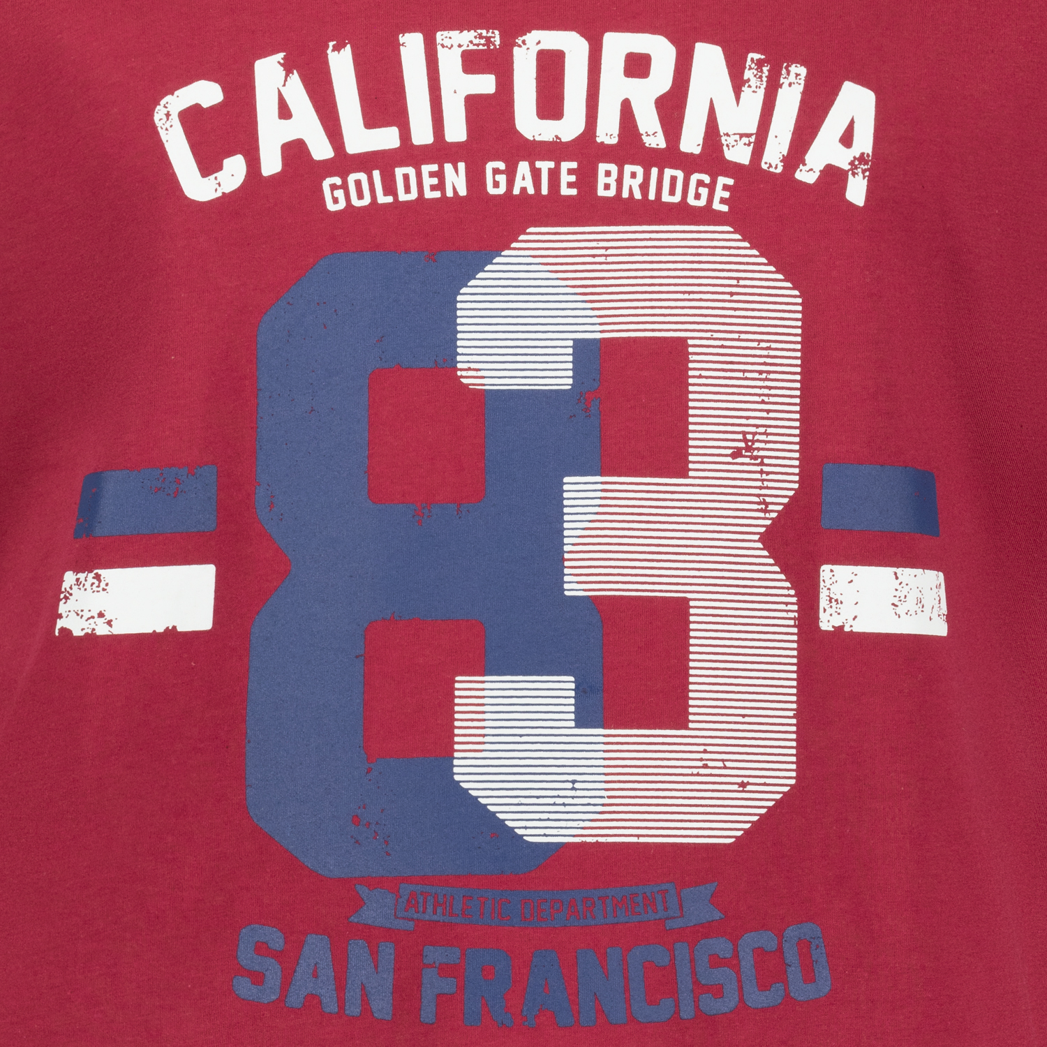 Printed muscle shirt by ADAMO burgundy in sizes 2XL-12XL series "Golden Gate" COMFORT FIT