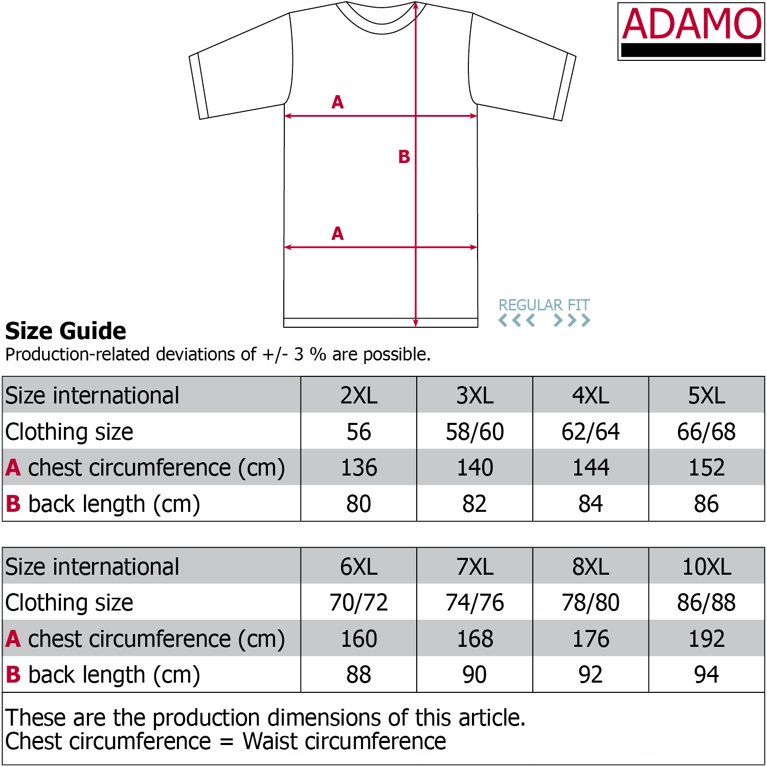 Herren Serafino T-Shirt in Waffelpiqué REGULAR FIT von ADAMO Serie "Sam" in Übergrößen bis 10XL