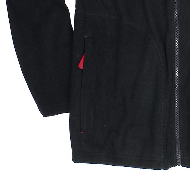 Große Größen Fleecejacke mit Reißverschluss von marc und mark in schwarz bis 12XL