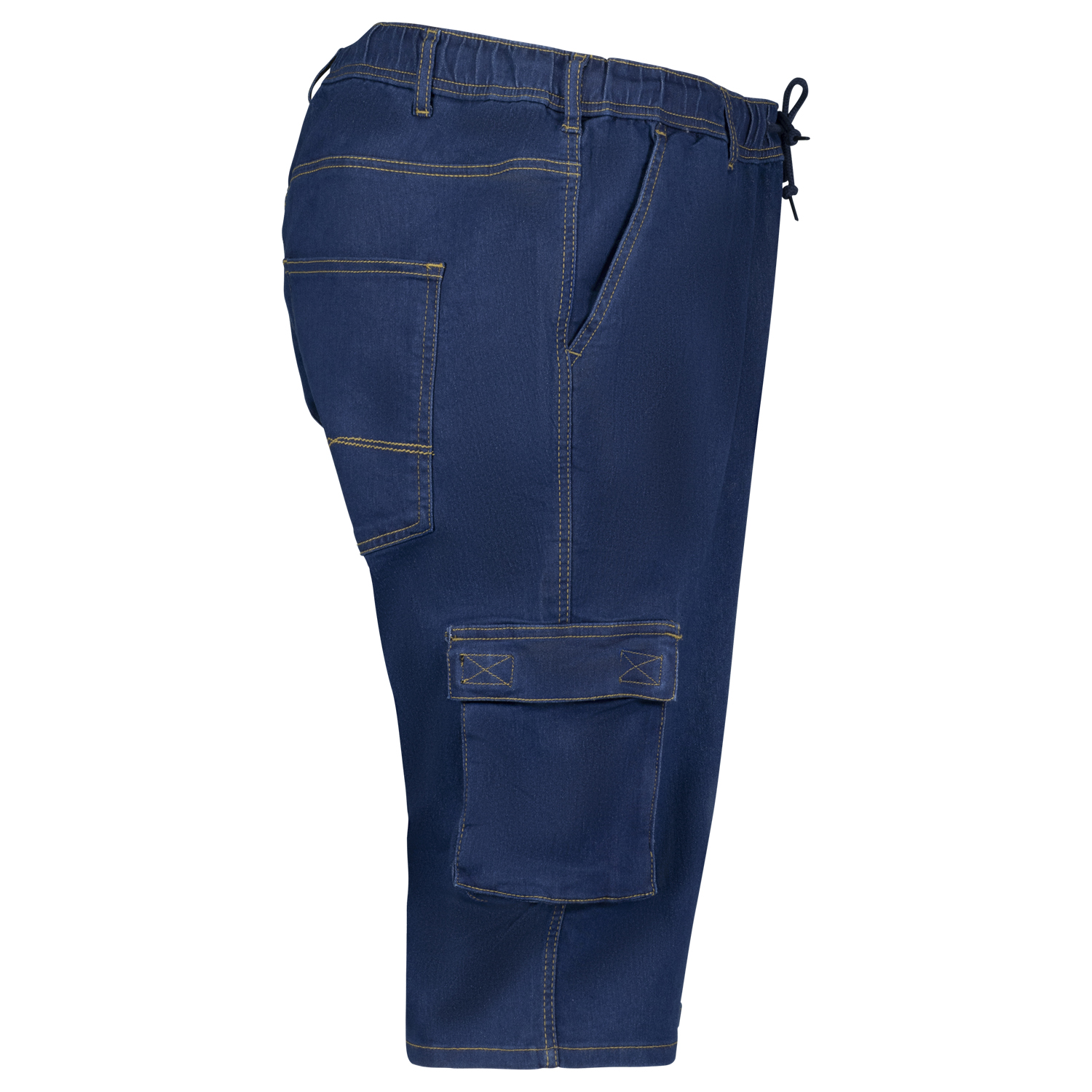 Jeans sweatpants capri in navy for men by Adamo series "Dallas" in oversizes up to 12XL