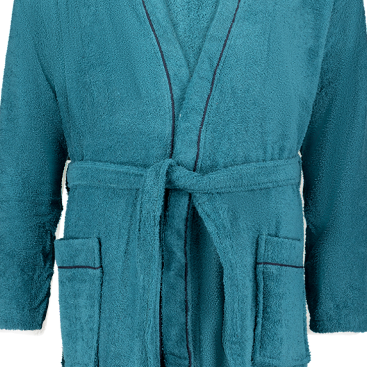 Bathrobe for men TALL FIT in petrol by ADAMO series "Jago" in oversizes up to 5XLT