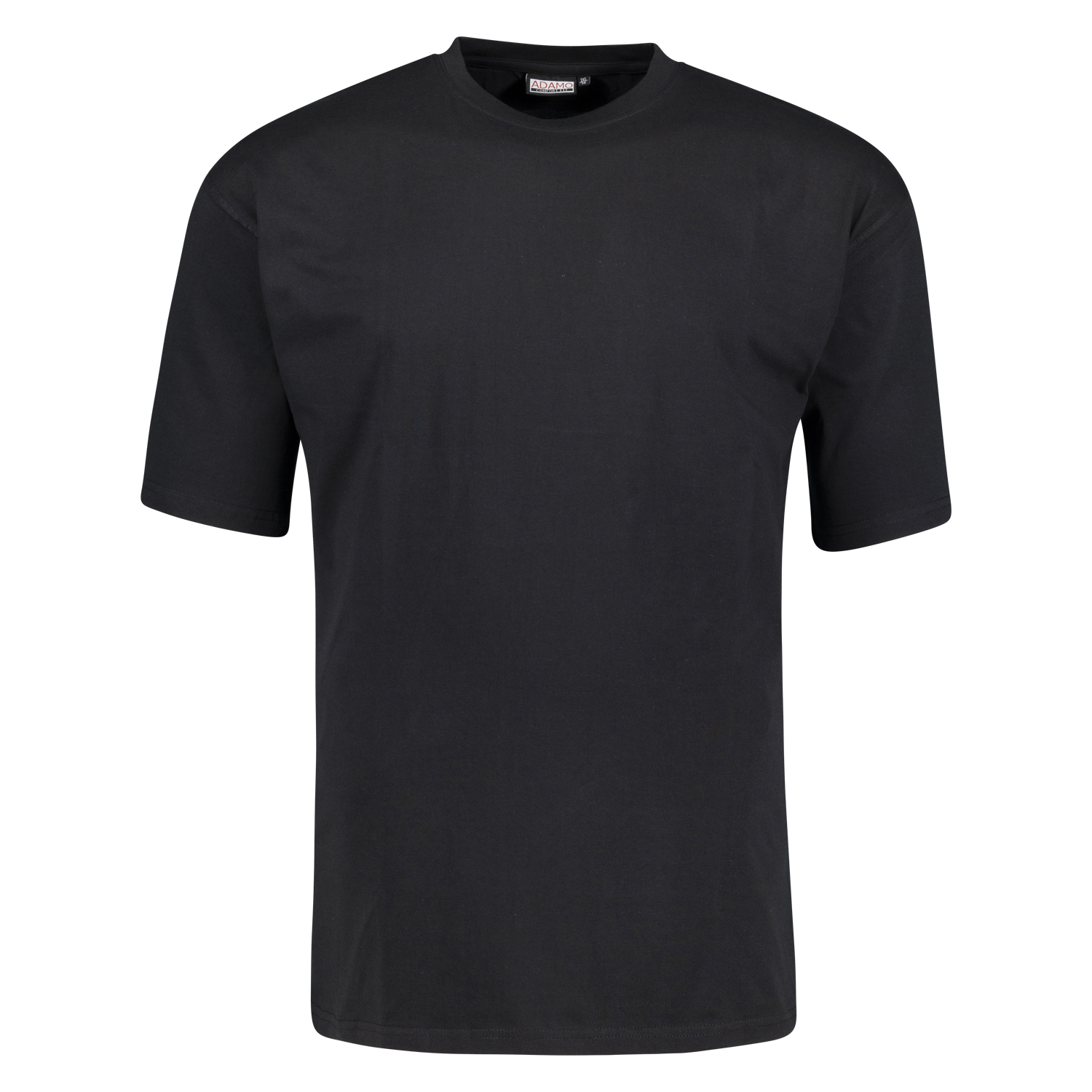 Schwarzes T-Shirt im Doppelpack COMFORT FIT von ADAMO in Übergrößen bis 18XL
