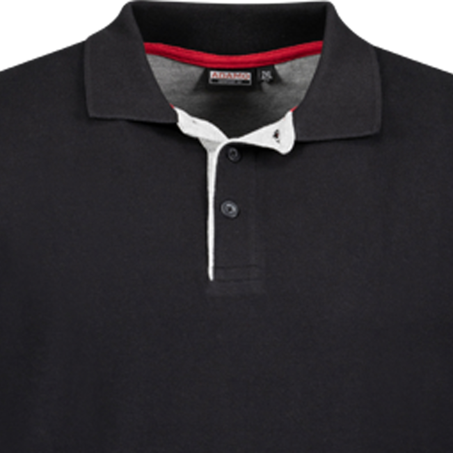 Schwarzes Herren Polohemd mit kurzen Ärmeln Serie Pablo COMFORT FIT von Adamo in Pique-Qualität bis Übergröße 12XL