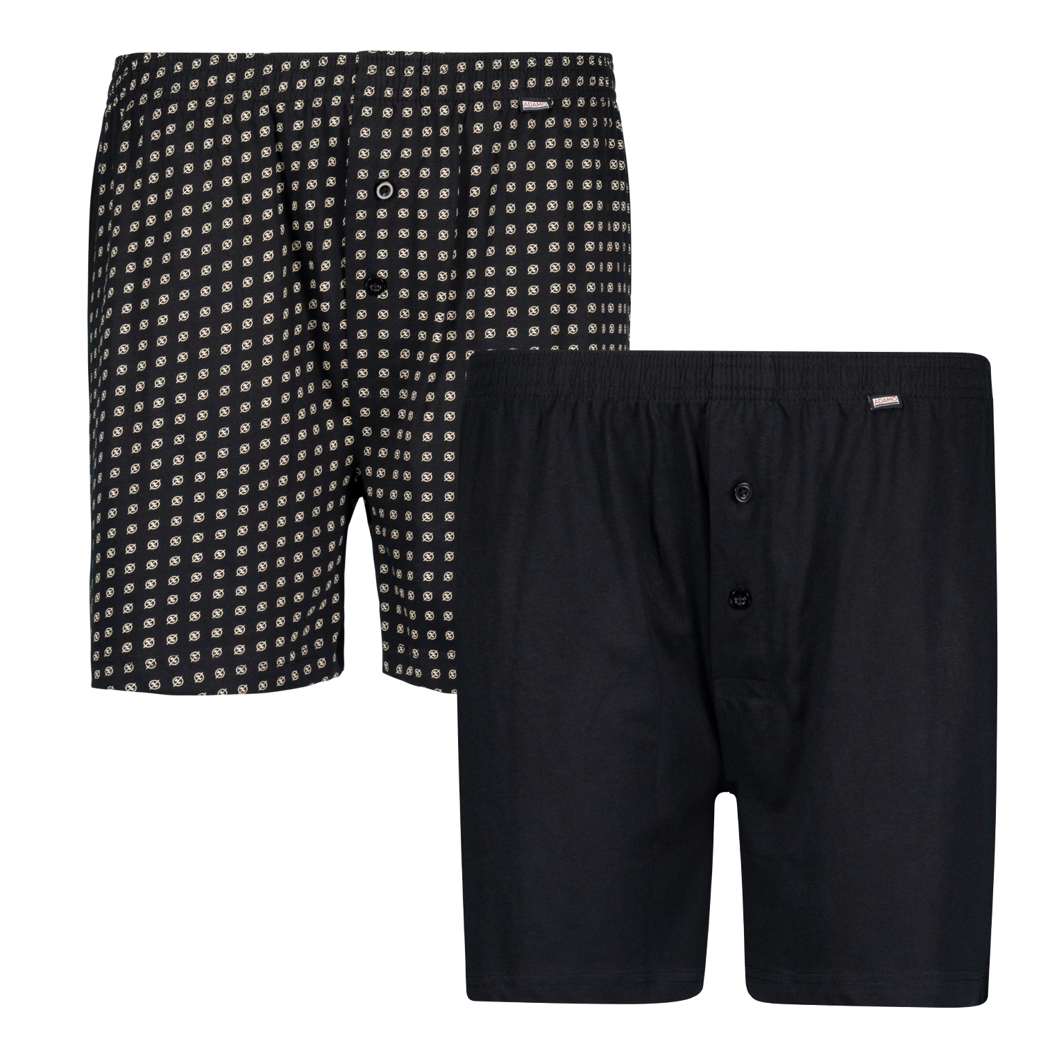 Black DEAN boxershorts by ADAMO in oversize up to 32 (double pack)