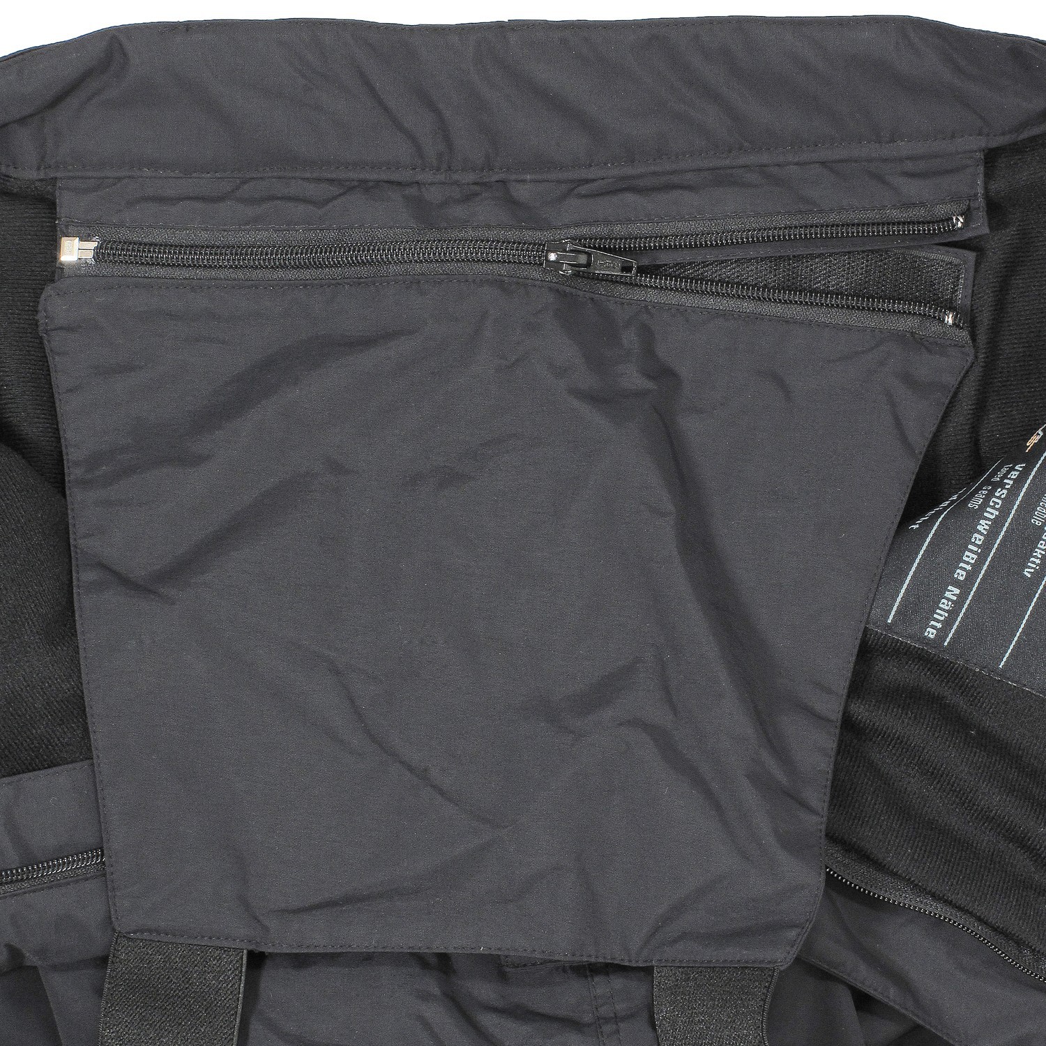 Ski pants in black with a pair of removeable braces by marc&mark in extra large sizes up to 14XL