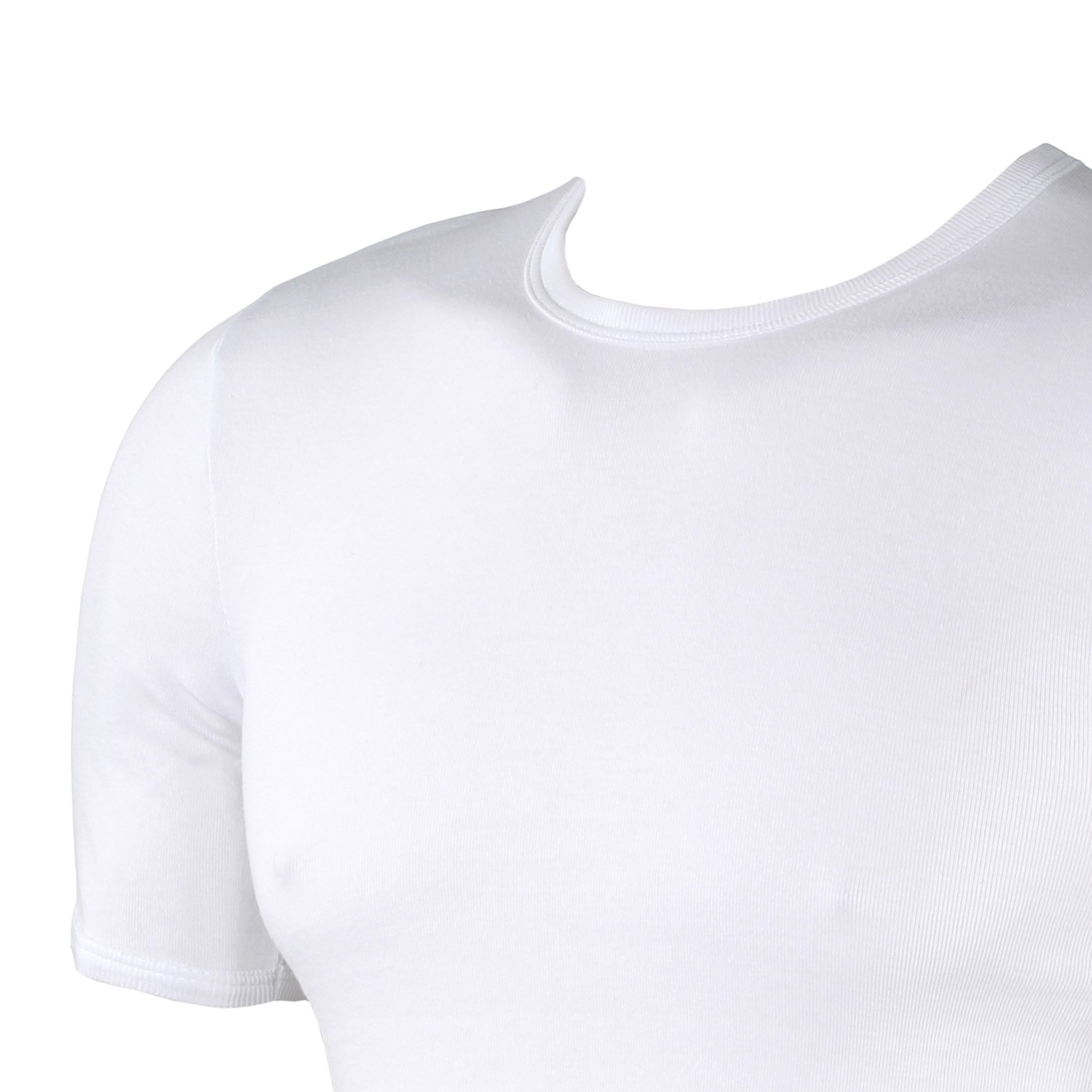 Weißes T-Shirt aus Feinripp von Kapart in Übergrößen bis 20
