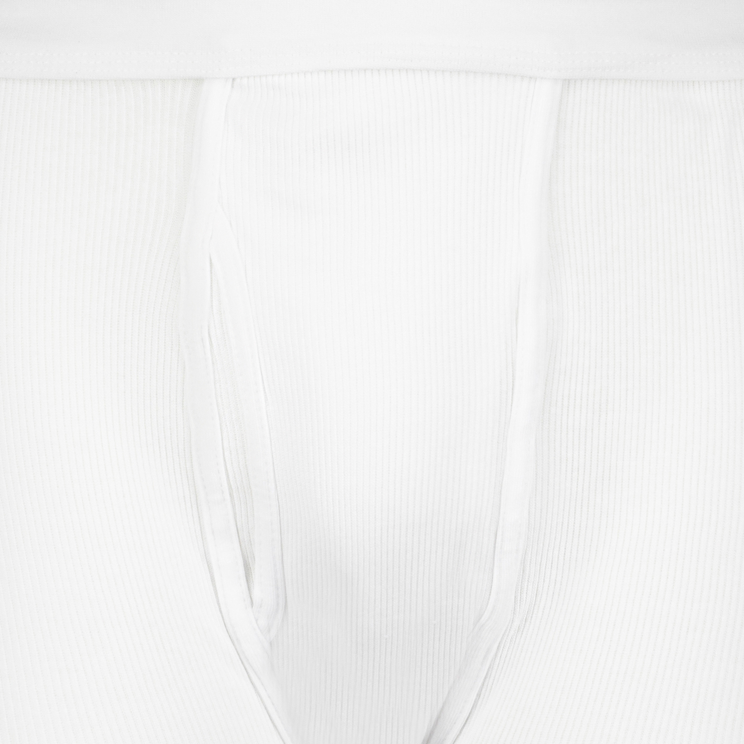 Kurze weiße Doppelripp Unterhose von Adamo-Fashion in großen Größen bis 20